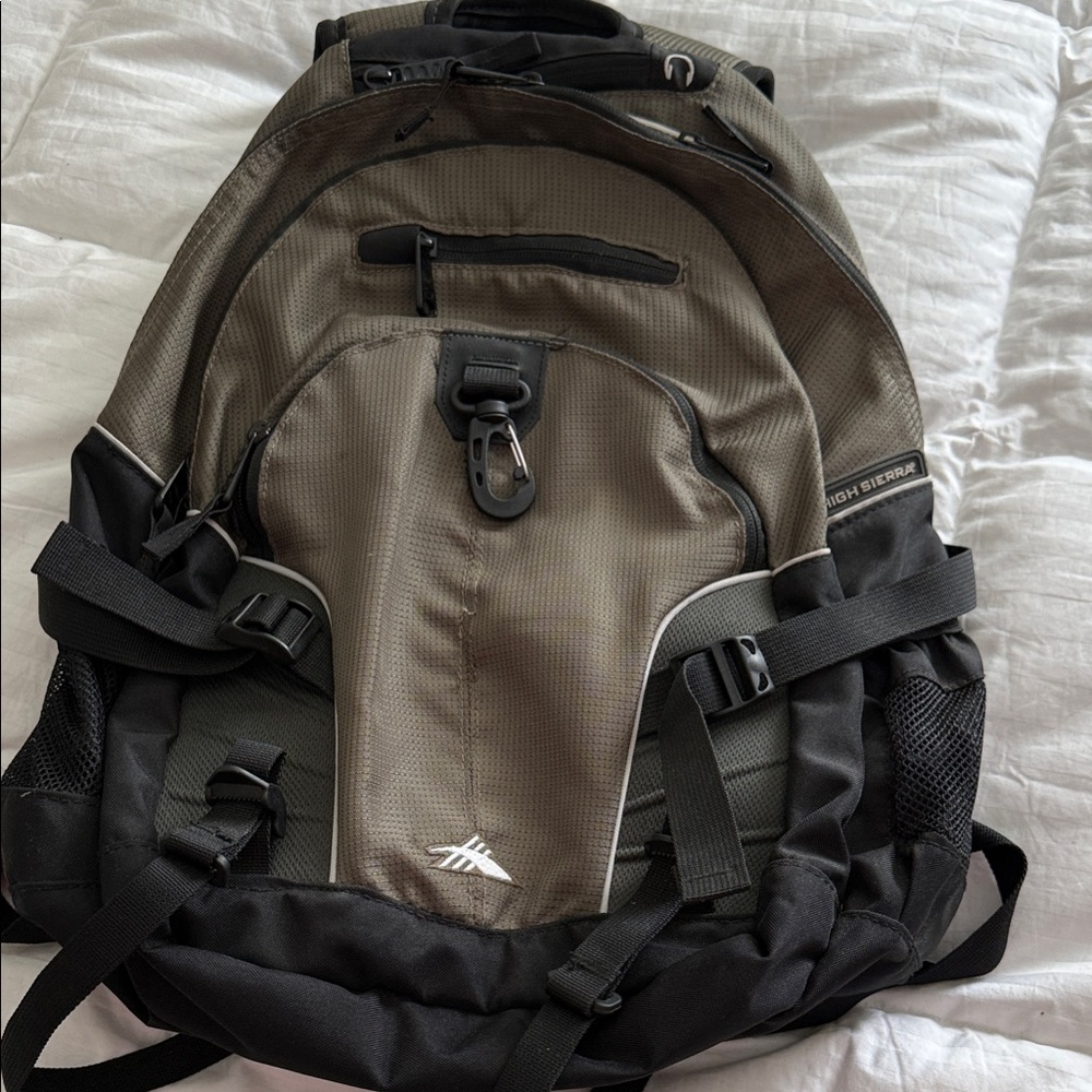 High Sierra Olive and Black Backpack